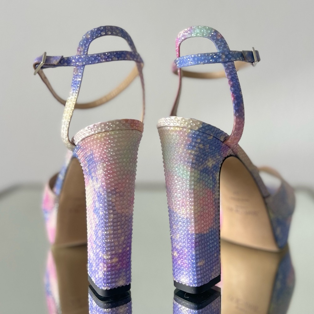 Jimmy Choo Sacaria Multicolor Crystal Platform Heels - Picture 10 of 16
